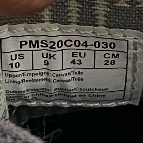 Pendleton Mens Point Magu Sneakers gray canvas loafer moccasins washable 10 - Picture 8 of 10